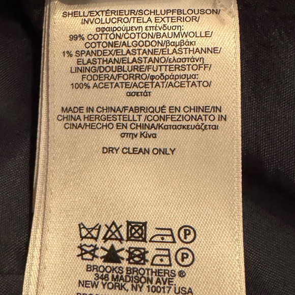 EUC Brooks Brothers Navy Blue & White Geometric Print A-Line Flare Dress - 0P - Picture 8 of 8